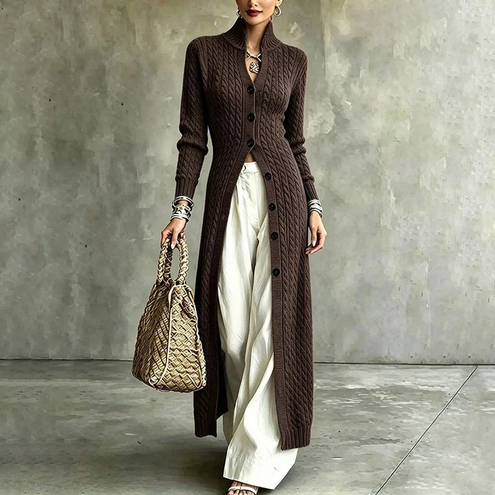 Queenie - Kabelstrick-Langcardigan
