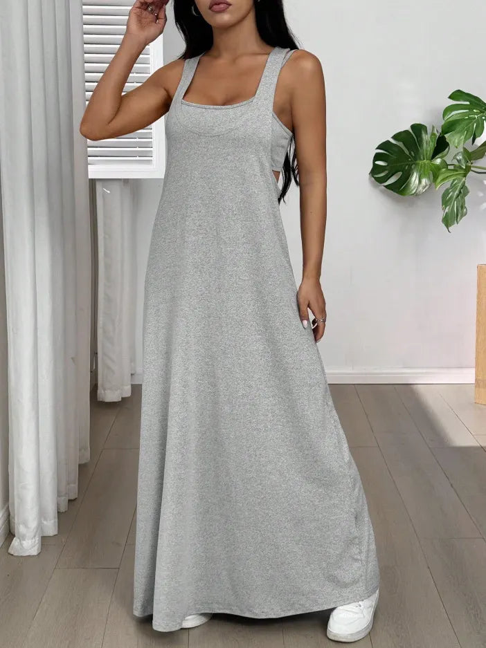 Evania - Mehrlagiges zweiteiliges Maxikleid-Set