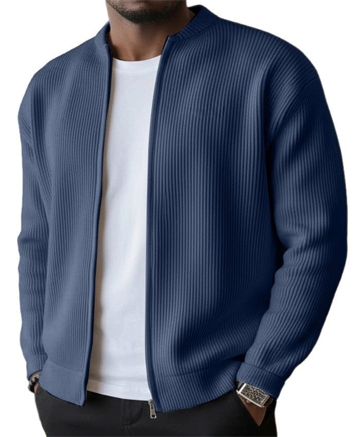 Foster - Rippstrick-Cardigan mit Reissverschluss