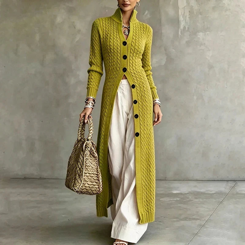 Queenie - Kabelstrick-Langcardigan