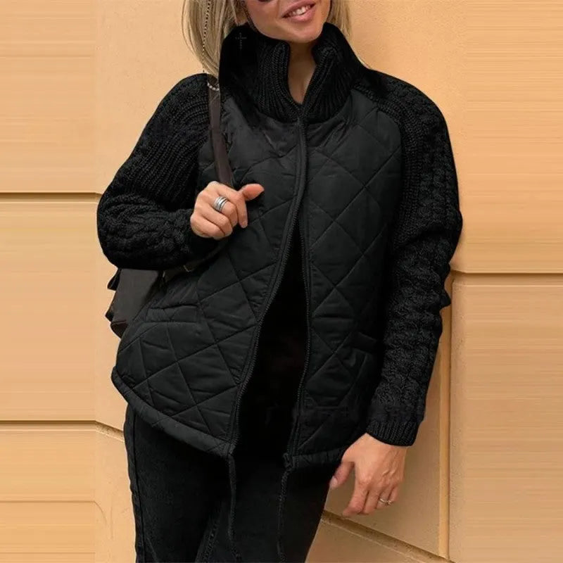 Corisanna - warme Strickjacke mit Reissverschluss vorne