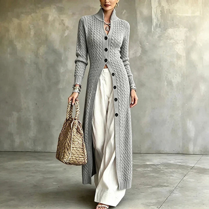 Queenie - Kabelstrick-Langcardigan