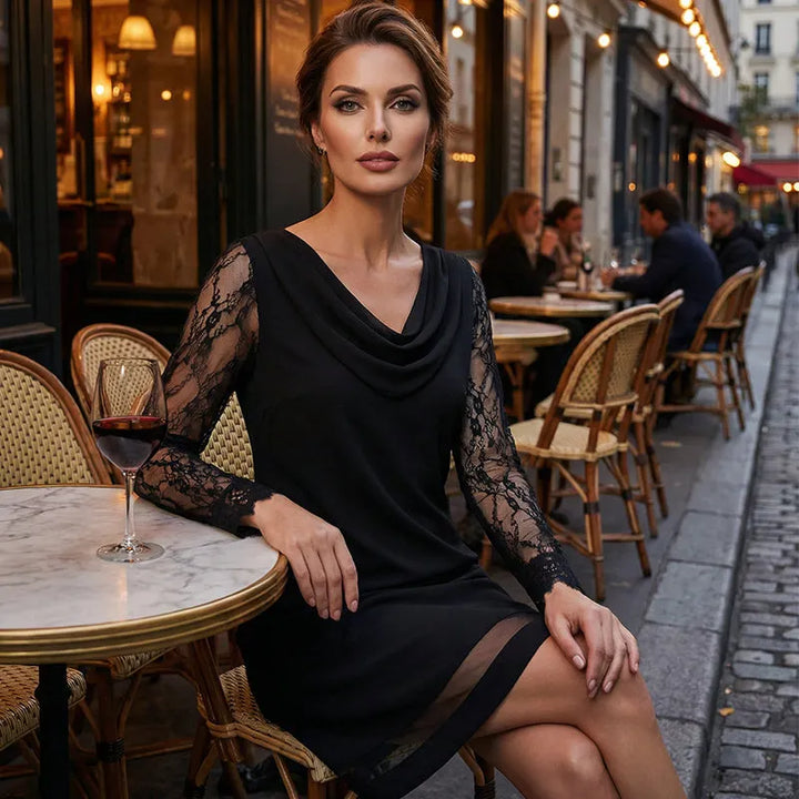 Zarellia - Elegantes Minikleid mit Spitzenärmeln