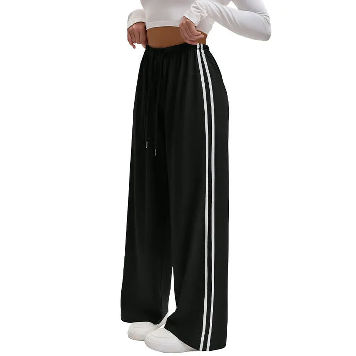 Adorielle - Sportliche gestreifte Wide-Leg-Hose