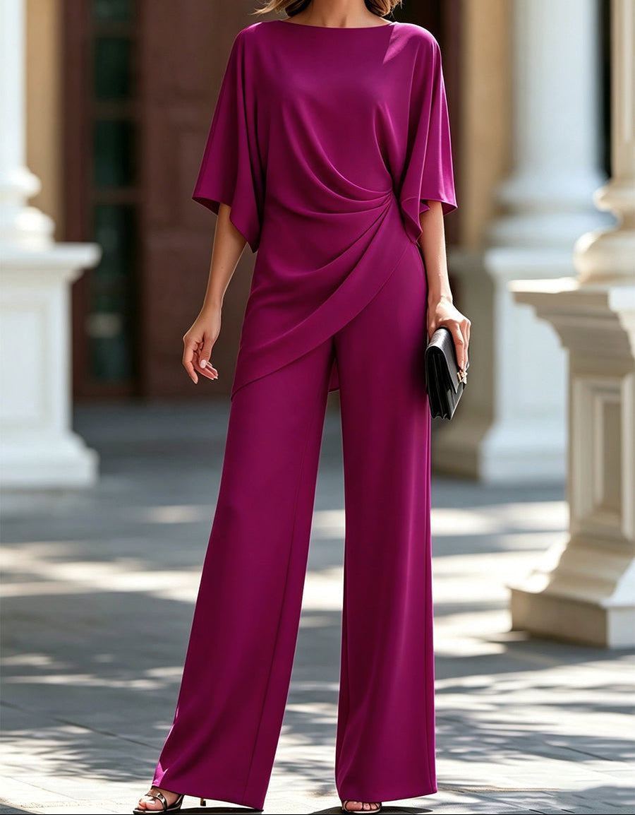 Iona - Drapiertes Set mit weiter Hose
