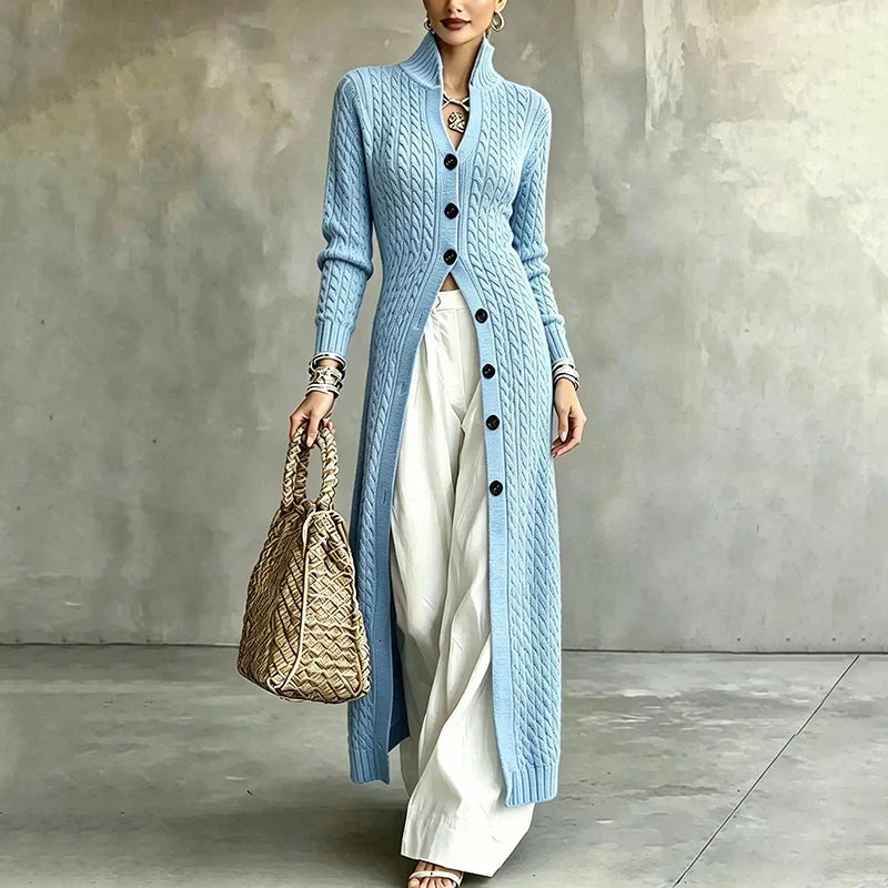 Queenie - Kabelstrick-Langcardigan