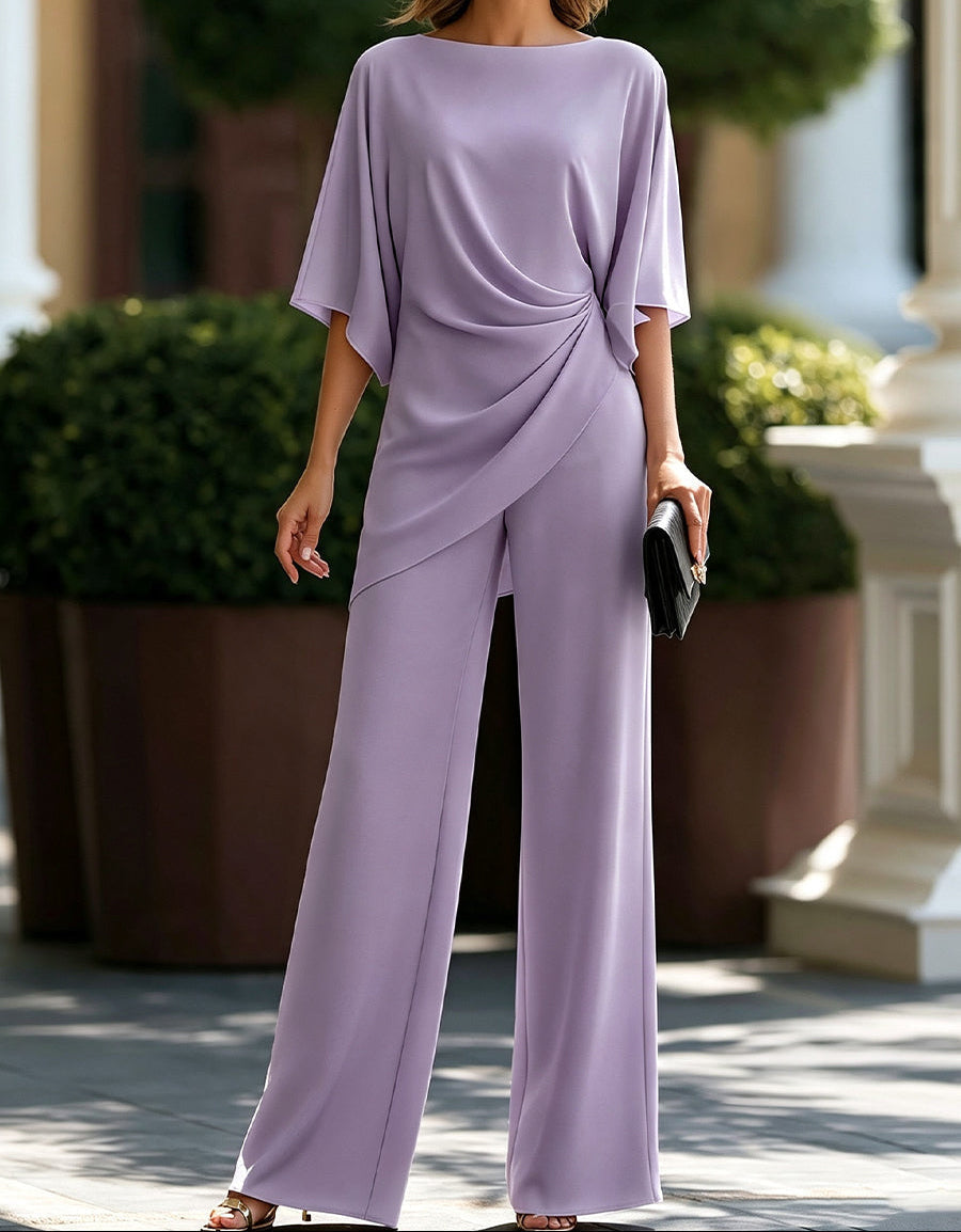 Iona - Drapiertes Set mit weiter Hose