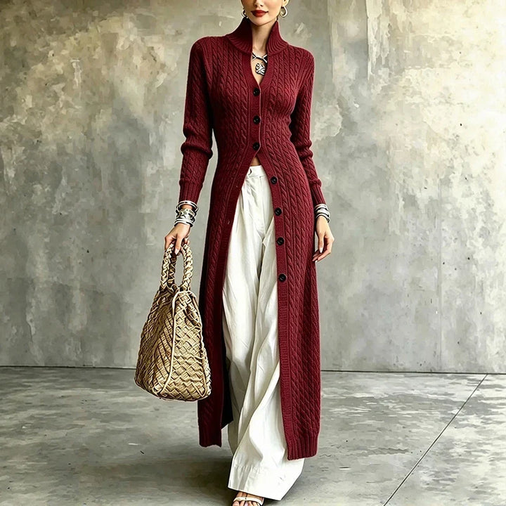 Queenie - Kabelstrick-Langcardigan
