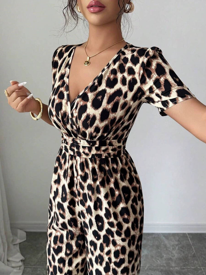 Eveliora - Eleganter Jumpsuit im Tierdruck