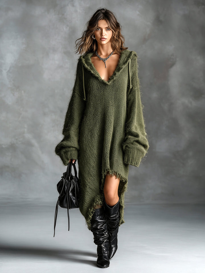 Liesel - Oversize-Kapuzen-Midi-Kleid