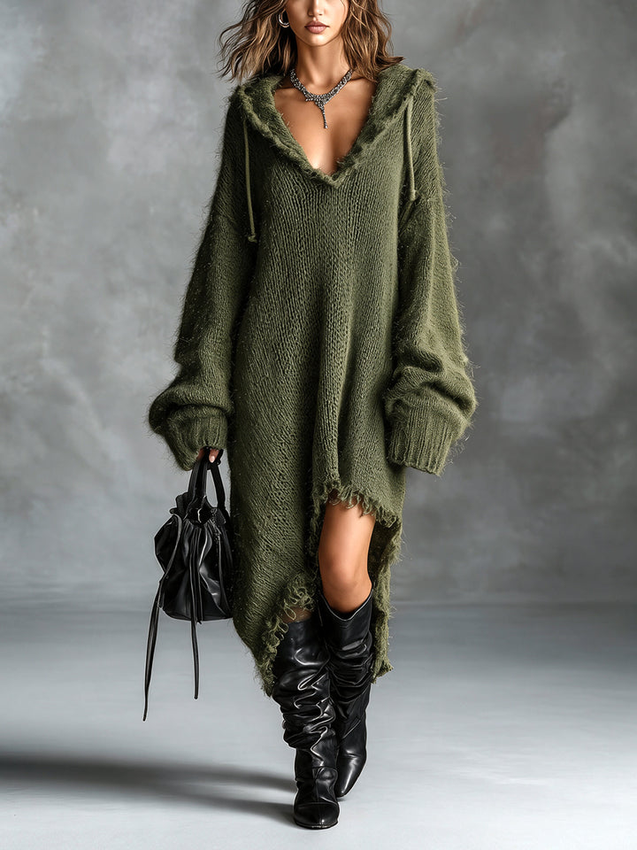 Liesel - Oversize-Kapuzen-Midi-Kleid