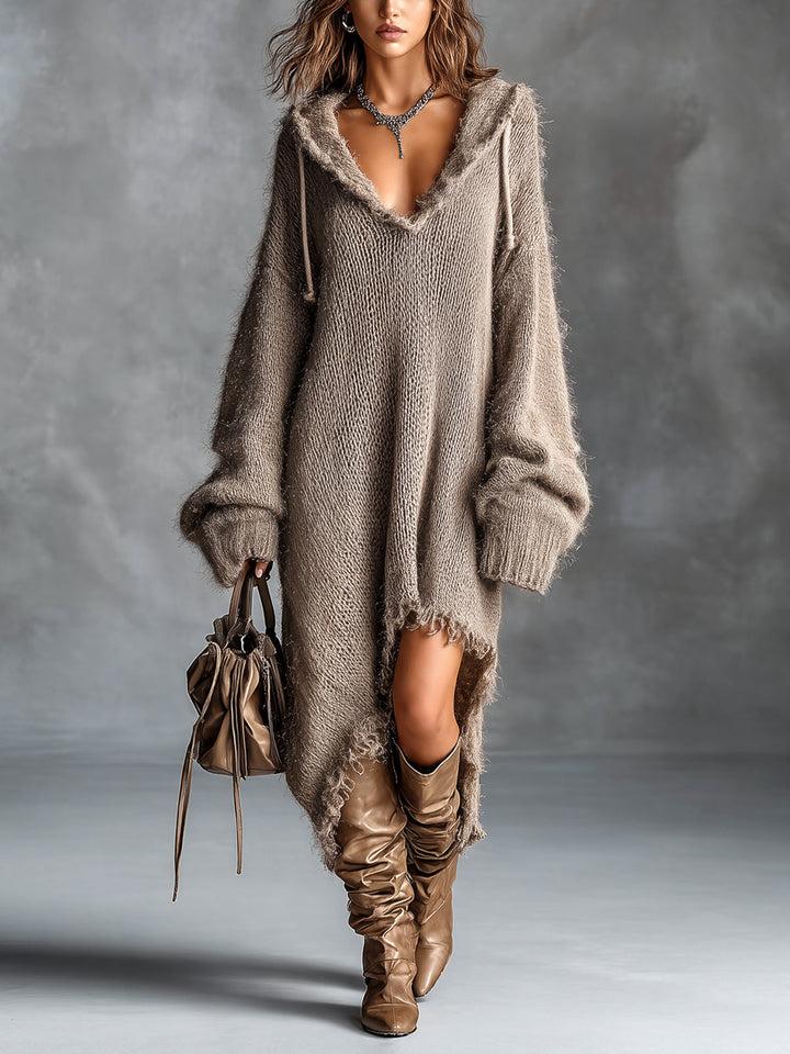 Liesel - Oversize-Kapuzen-Midi-Kleid