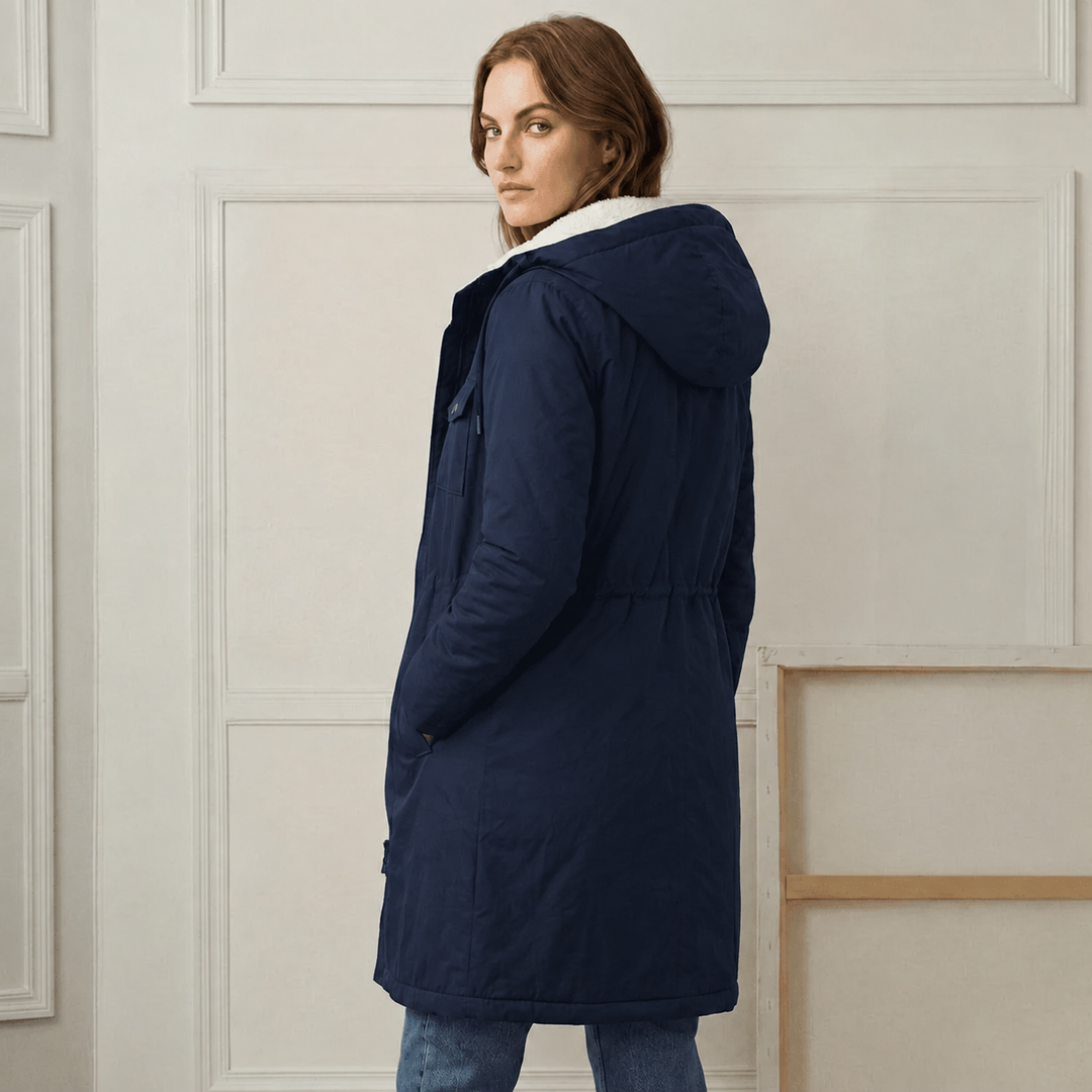 Clarice - Wasserabweisende Longline-Kapuzenjacke