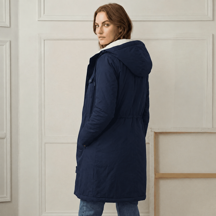 Clarice - Wasserabweisende Longline-Kapuzenjacke