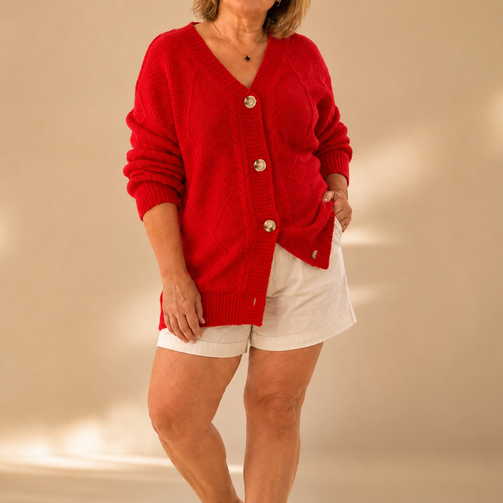 Halcyon - Cardigan mit Soft-Touch und Knopfleiste