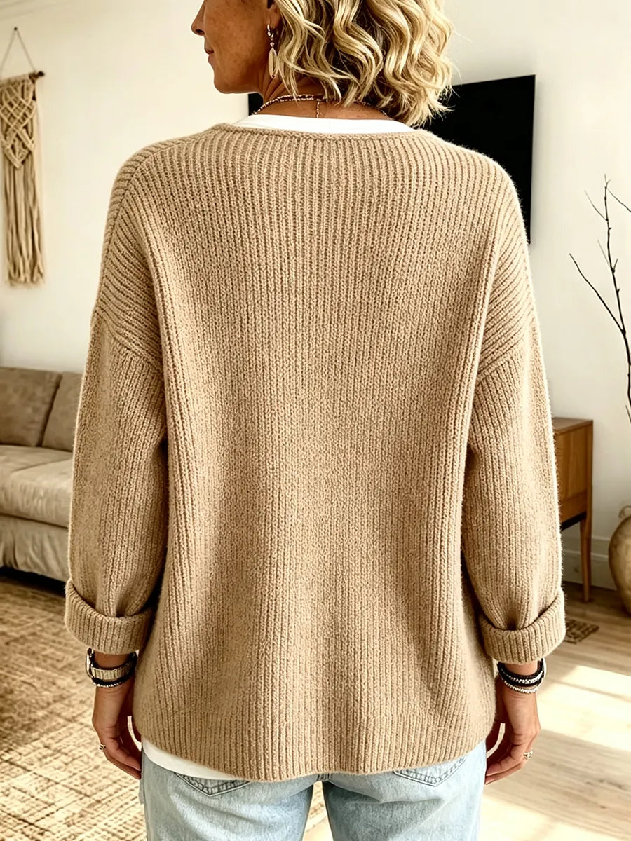 Anisa - Lässige Strickjacke mit Knopfdetails