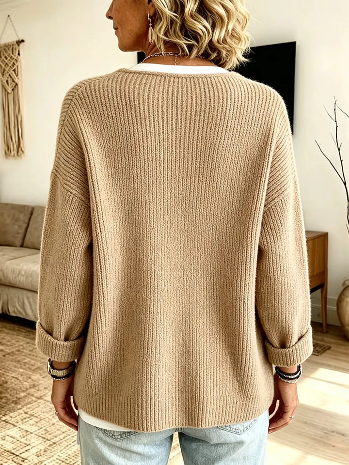 Anisa - Lässige Strickjacke mit Knopfdetails