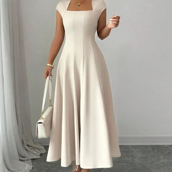 Ysolenne - Midikleid mit weicher Haptik und quadratischem Ausschnitt
