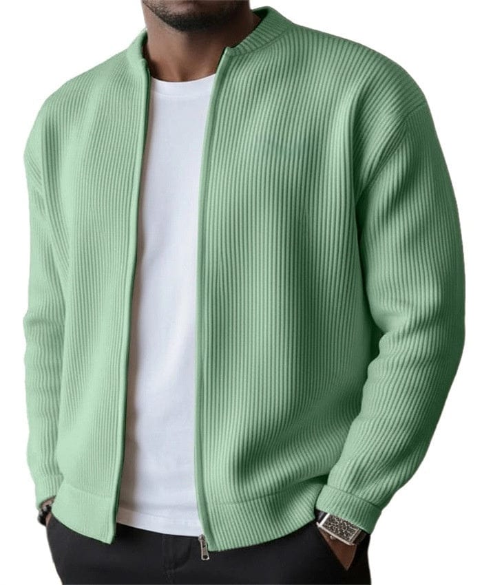 Foster - Rippstrick-Cardigan mit Reissverschluss