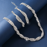 Alessara - Kristall-Twist-Schmuck-Set