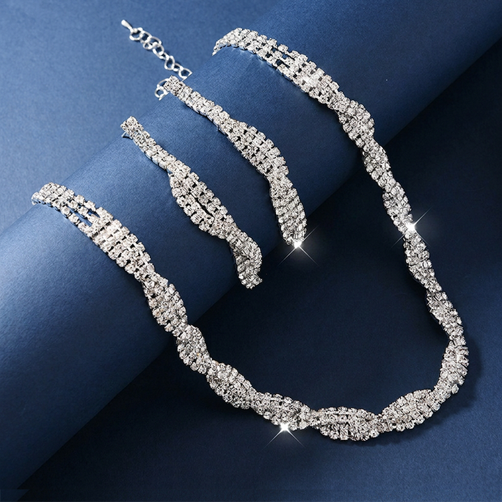Alessara - Kristall-Twist-Schmuck-Set