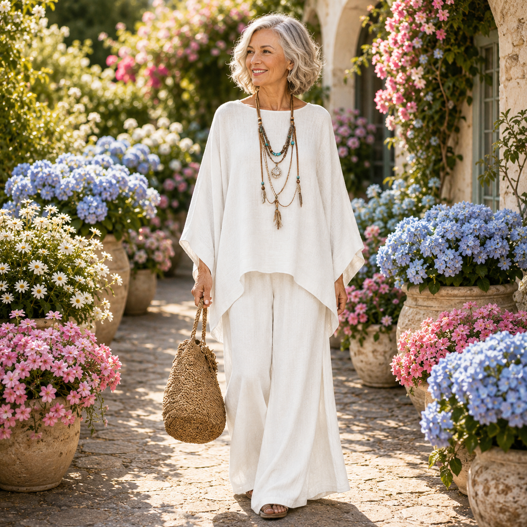 Annisette - Soft-Touch-Zweiteiler mit weiter Hose
