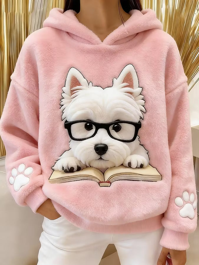 Aileen - Softtouch-Grafik-Kapuzensweatshirt