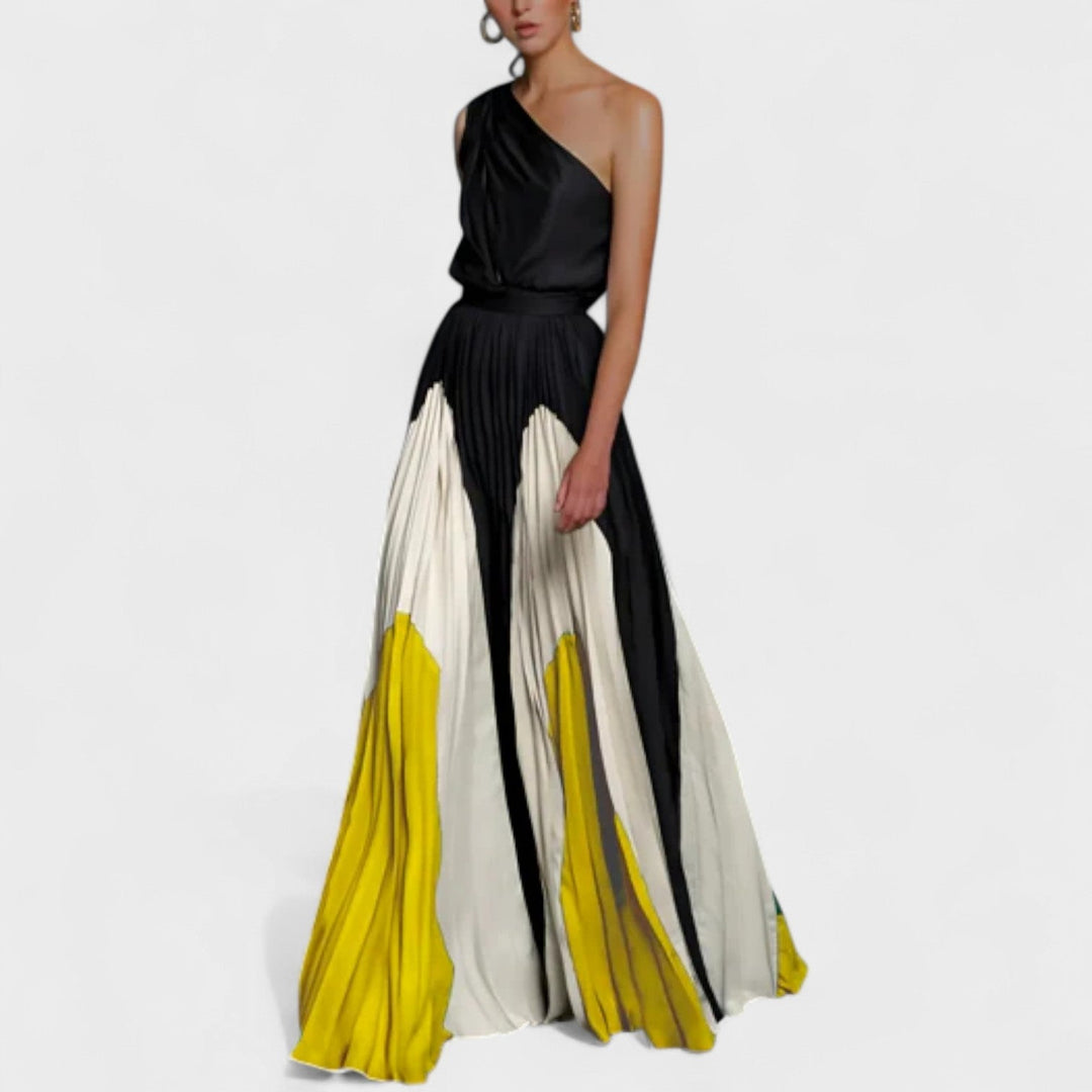 Elysia - elegantes One-Shoulder-Faltenkleid