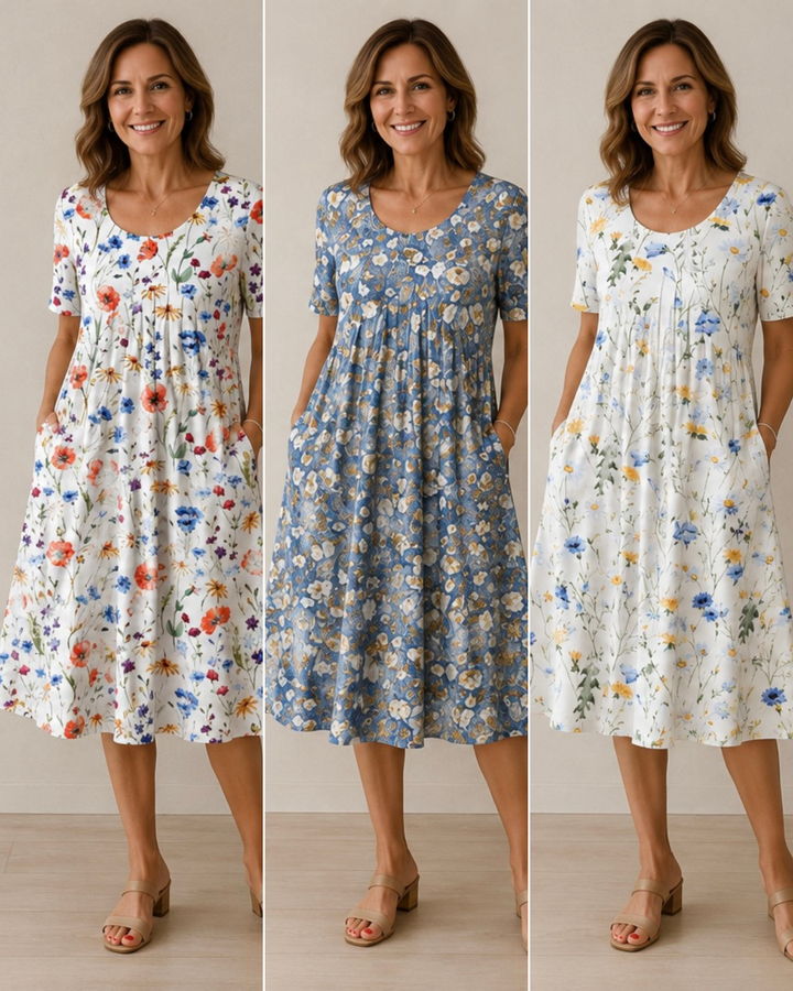 Ailith - Drapiertes Softtouch-Kleid
