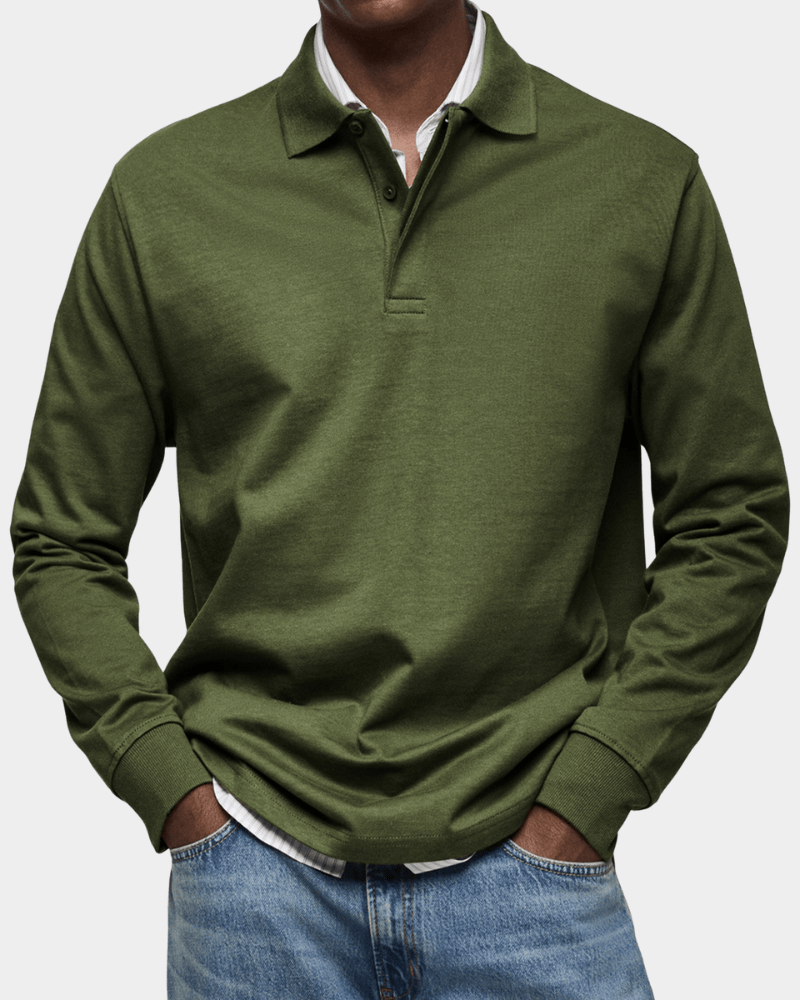 Taevan - Strukturiertes Strick-Poloshirt