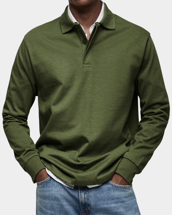 Taevan - Strukturiertes Strick-Poloshirt