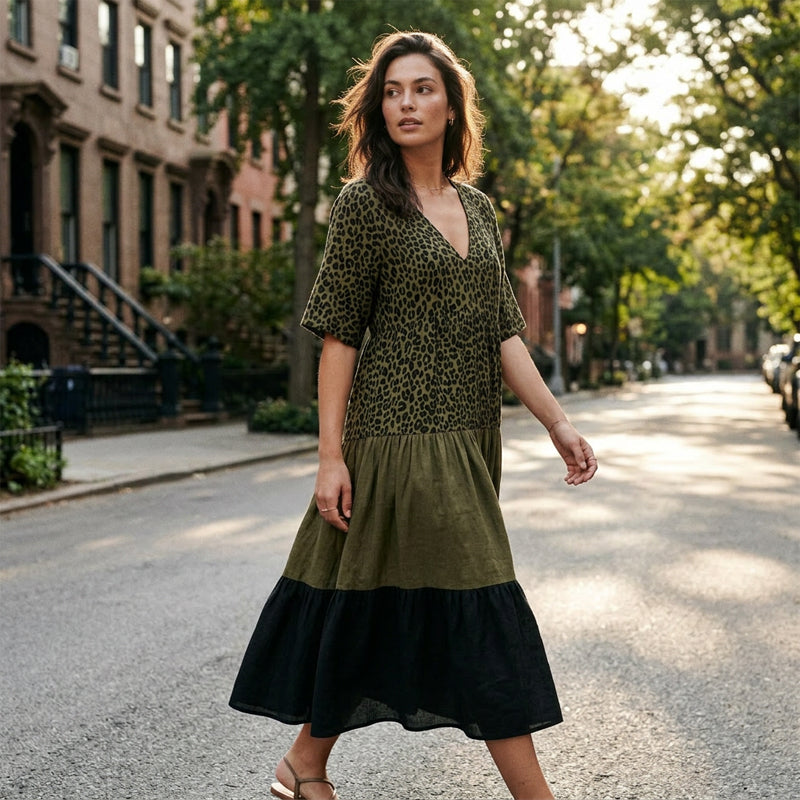 Catrina - Ultraleichtes Boho-Volant-Maxikleid