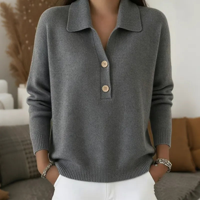 Belisara - Soft-Touch-Pullover mit V-Ausschnitt