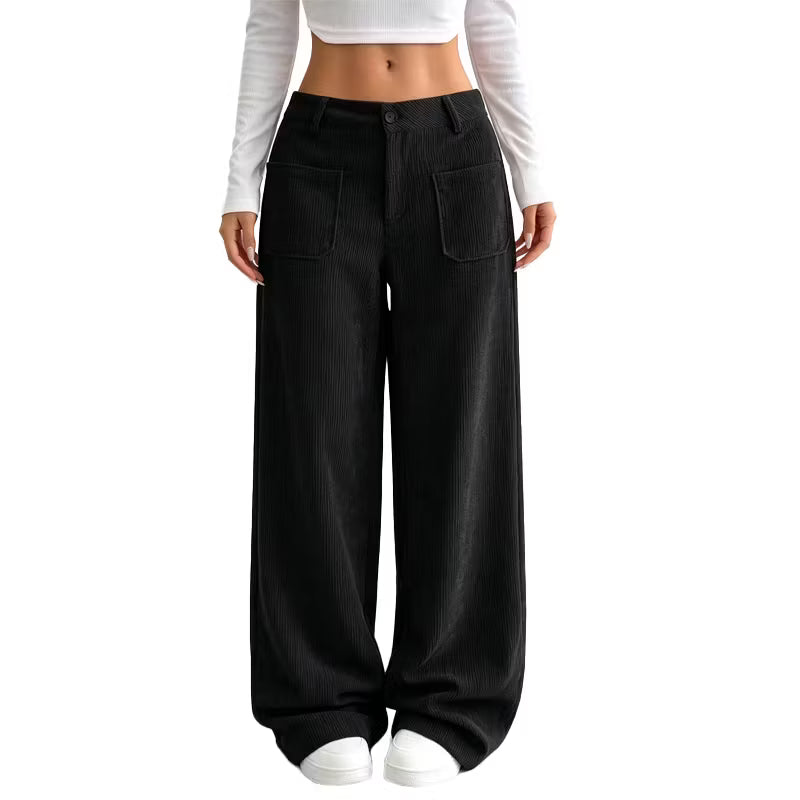 Eithne - Weit geschnittene Soft-Touch-Hose