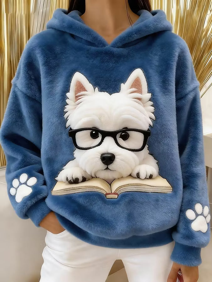 Aileen - Softtouch-Grafik-Kapuzensweatshirt