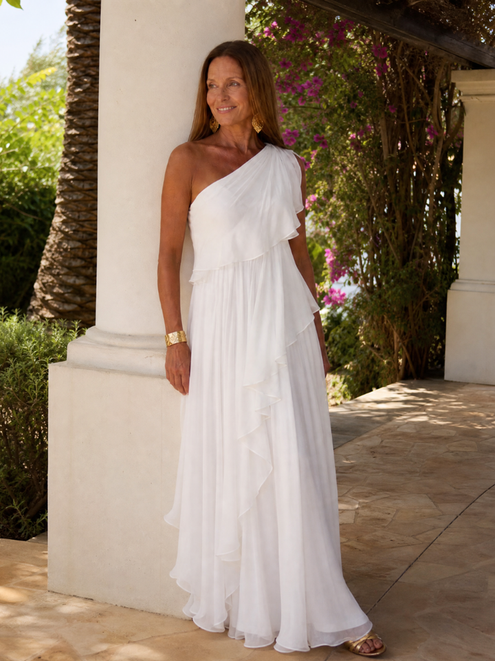 Katriana - Soft-Touch Maxikleid mit Rüschen