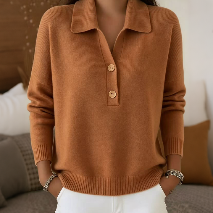Belisara - Soft-Touch-Pullover mit V-Ausschnitt