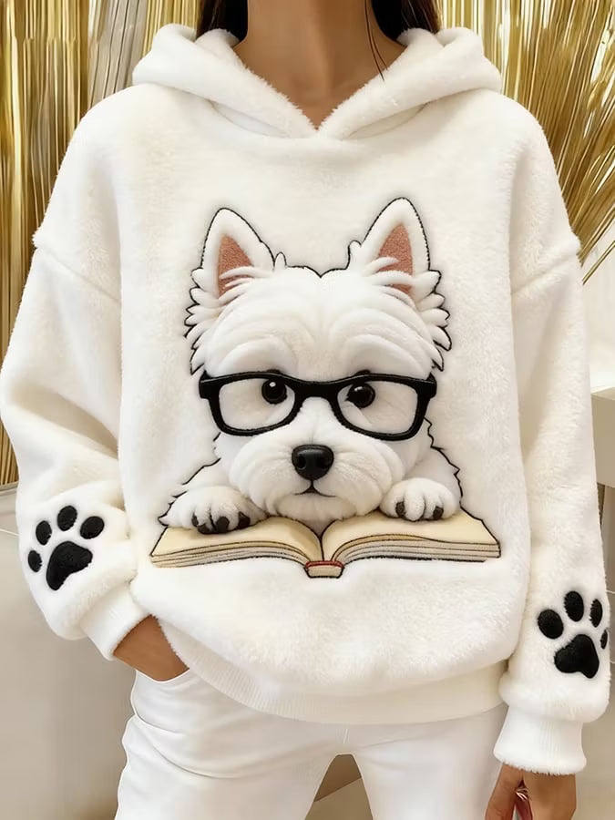 Aileen - Softtouch-Grafik-Kapuzensweatshirt