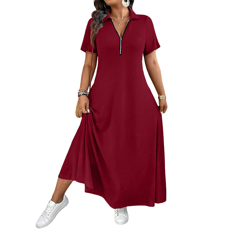 Primelle - Maxikleid mit weicher Haptik und Reissverschluss am Ausschnitt