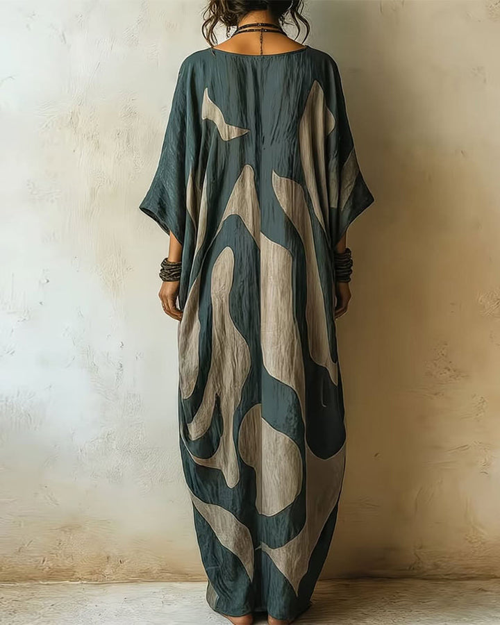 Aramina - Luxuriöser bedruckter Maxi-Kaftan