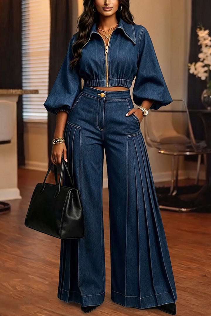 Ailene - Puffärmel Co-Ord-Set