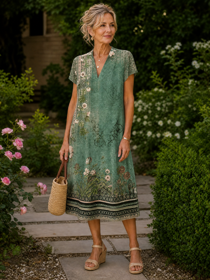 Genevieve - fließendes Midi-Hemdblusenkleid