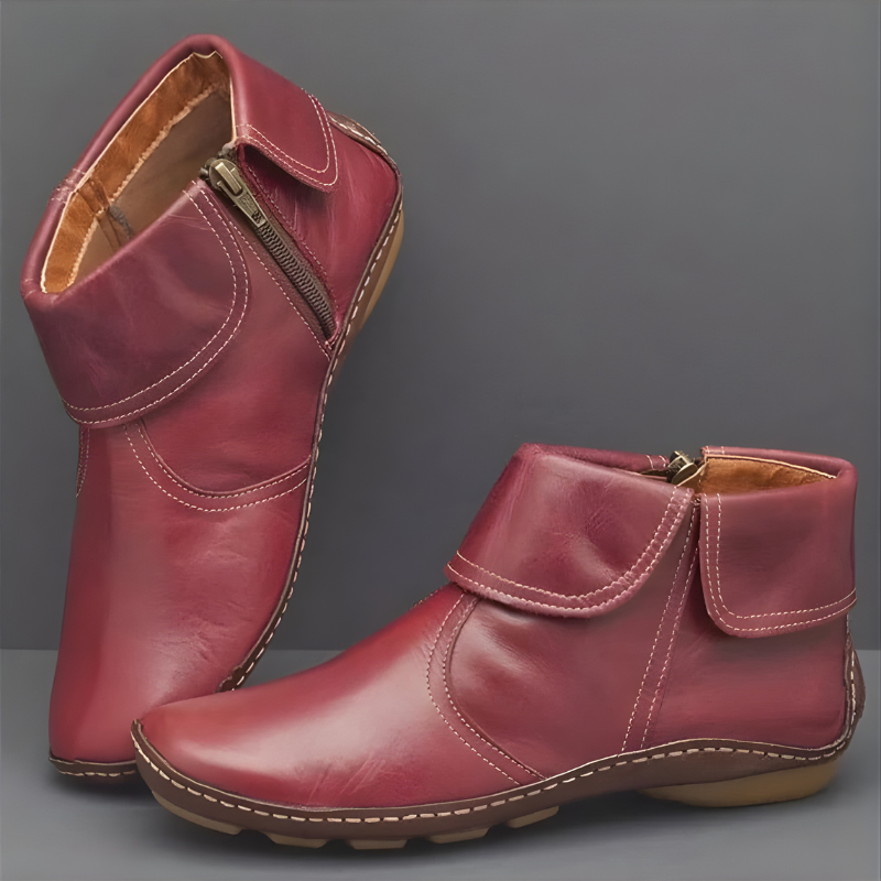 Winona - Faltbare Leder-Stiefeletten