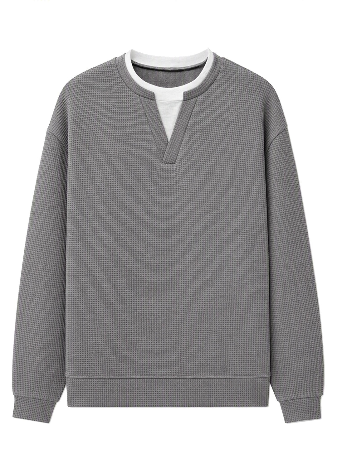 Oswald - Waffelstruktur-Langarmshirt