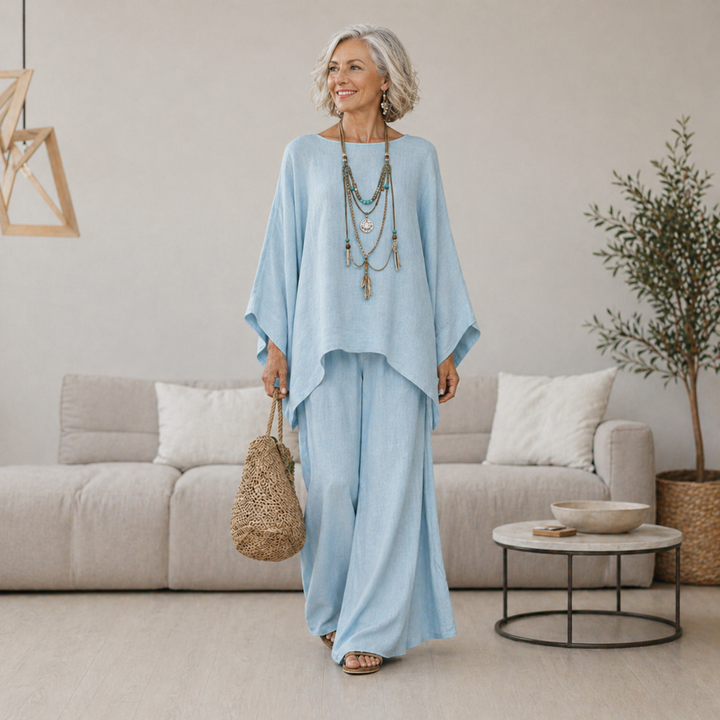 Annisette - Soft-Touch-Zweiteiler mit weiter Hose