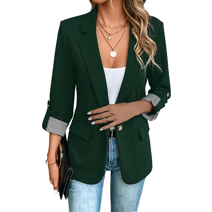 Celenya - Klassischer Blazer mit aufgekrempelten Ärmeln
