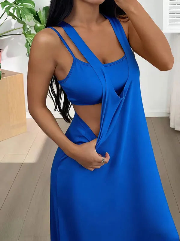 Evania - Mehrlagiges zweiteiliges Maxikleid-Set
