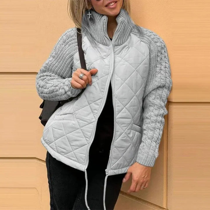 Corisanna - warme Strickjacke mit Reissverschluss vorne