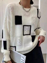 Adorelle - künstlerischer Patchwork-Strickpullover