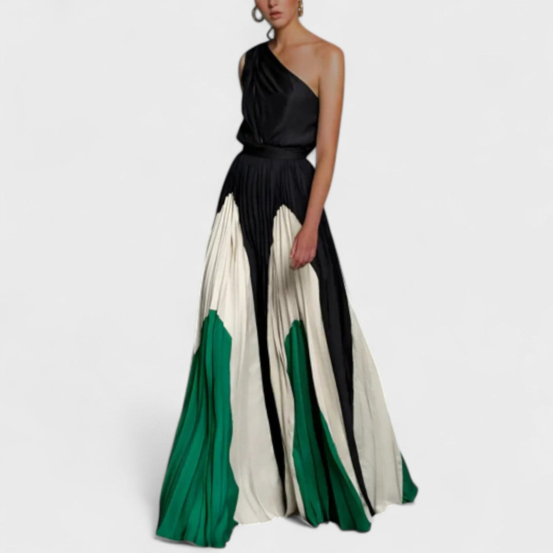 Elysia - elegantes One-Shoulder-Faltenkleid